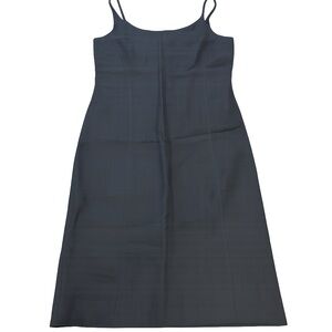 Stylish Black Linen Spaghetti Strap Dress